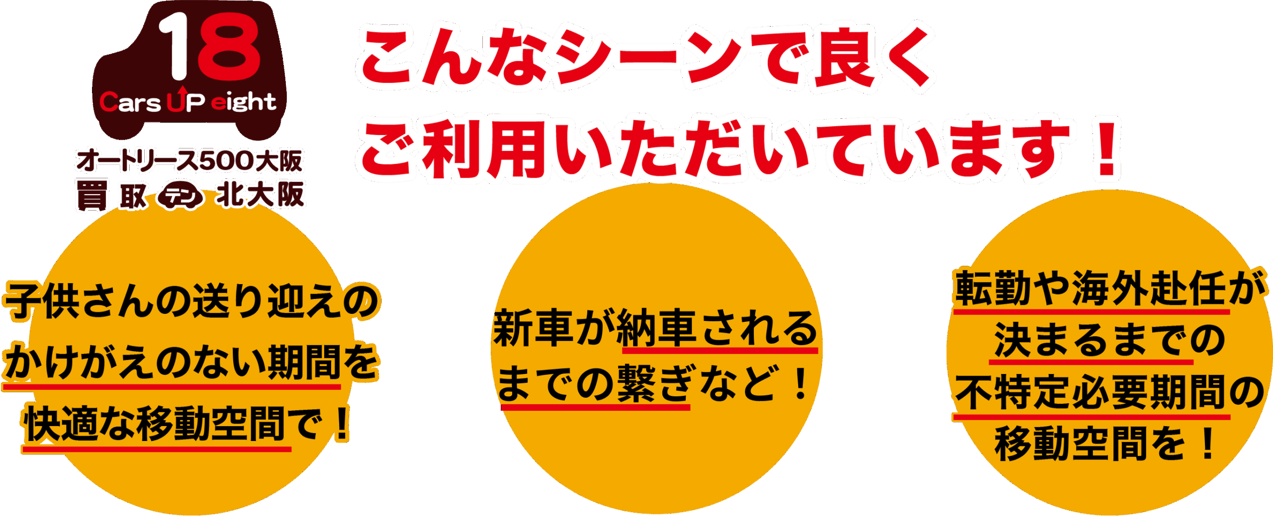 キレイな中古車 短期リース